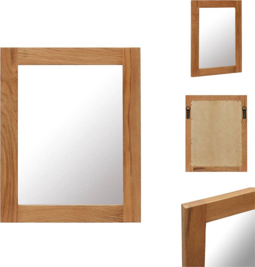 VidaXL Houten Spiegel Retro Charme 40 x 50 cm Eikenhout Spiegel