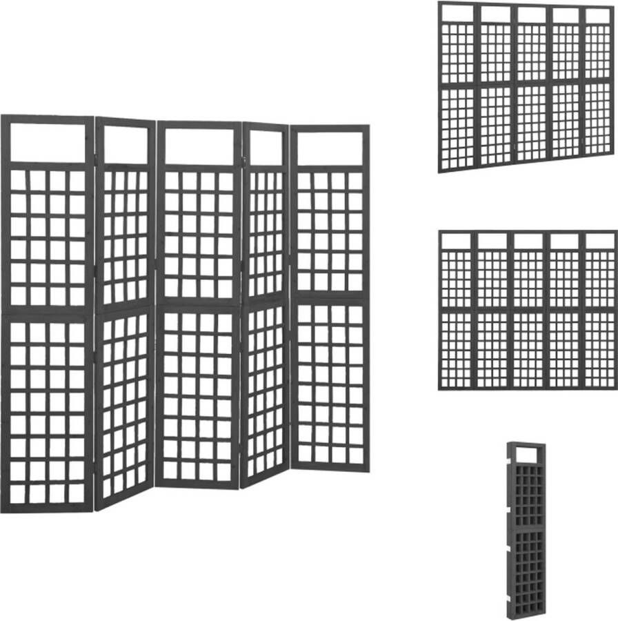 VidaXL Houten Trellis Plantondersteuning 201.5 x 180 cm Massief Vurenhout Kamerscherm