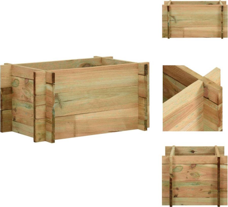 VidaXL Houten Tuinbak Grote 40x40x32cm Grenenhout Bloempot