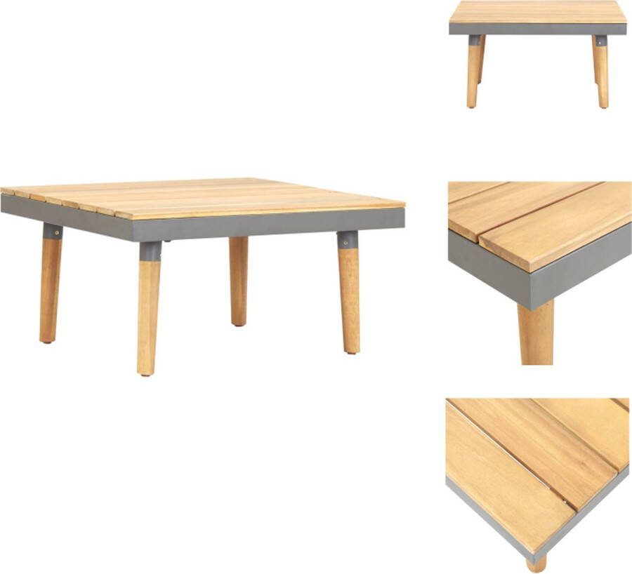 VidaXL Houten Tuintafel Acaciahout 60 x 60 x 31.5 cm Weerbestendig Naturel Tafel