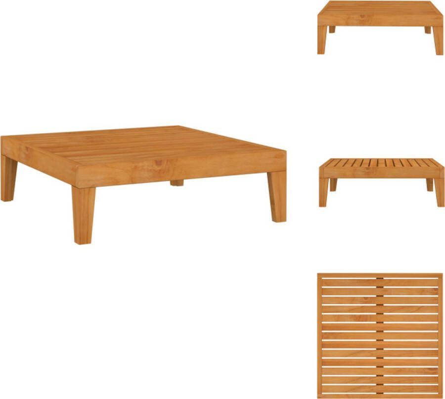VidaXL Houten Tuintafel Acaciahout Weerbestendig 68.5 x 68.5 x 24 cm Montage vereist Tuinbank