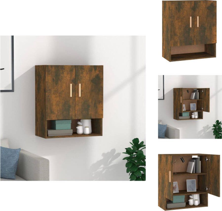 VidaXL Houten Wandkast 60 x 31 x 70 cm Gerookt Eiken Kast