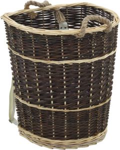 VidaXL Houtmand Met Draagriemen 44 5x37x50 Cm Natuurlijk Wilgenhout