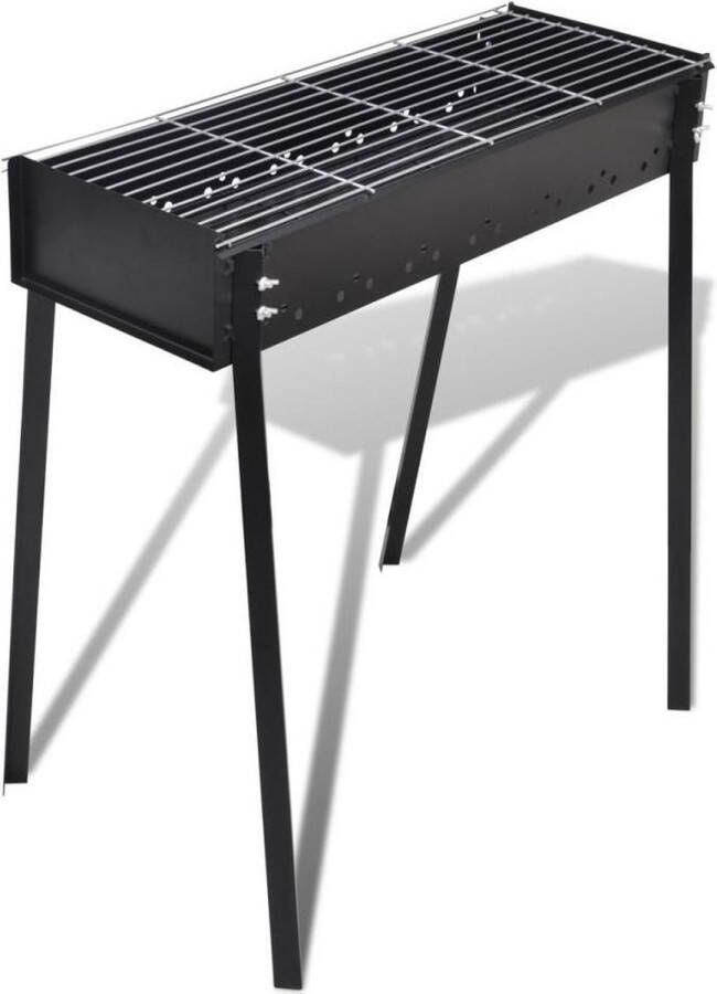 VidaXL Houtskoolbarbecue Staand Vierkant 75x28 Cm