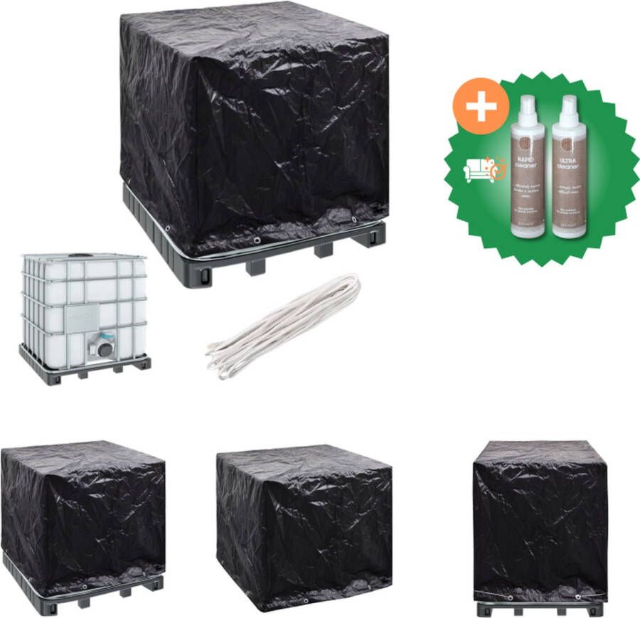VidaXL IBC hoes met 8 oogjes 116x100x120 cm Tuinmeubelhoes Inclusief Onderhoudsset