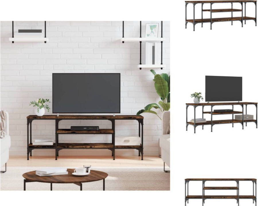 VidaXL Industriële TV-kast Gerookt Eiken 121 x 35 x 45 cm Kast