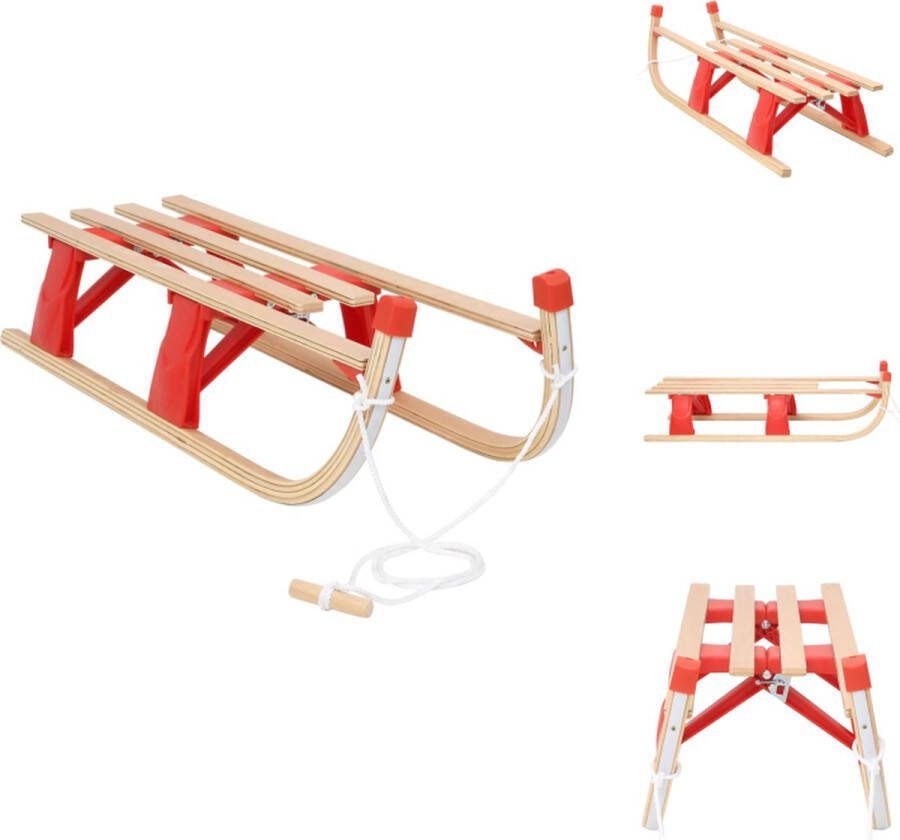 VidaXL Inklapbare Houten Slee 119 x 37 x 22.5 cm Stabiel en Veilig Slee