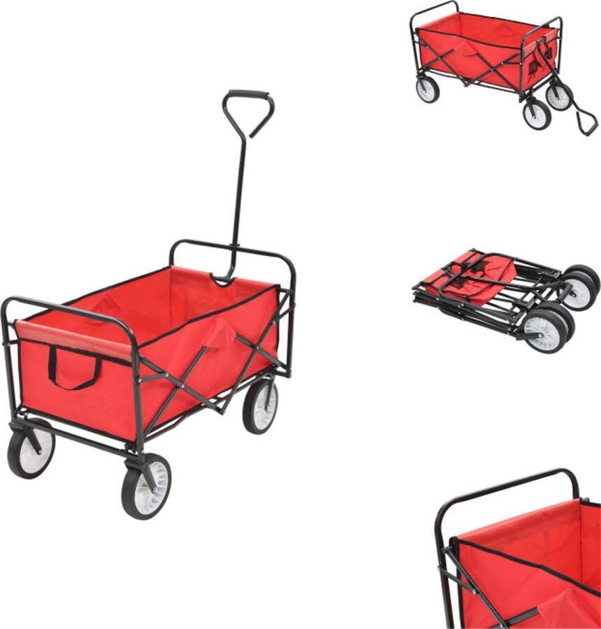 VidaXL Inklapbare trolley Tuinbenodigdheden 92x52x118cm 75kg draagvermogen Steekwagen