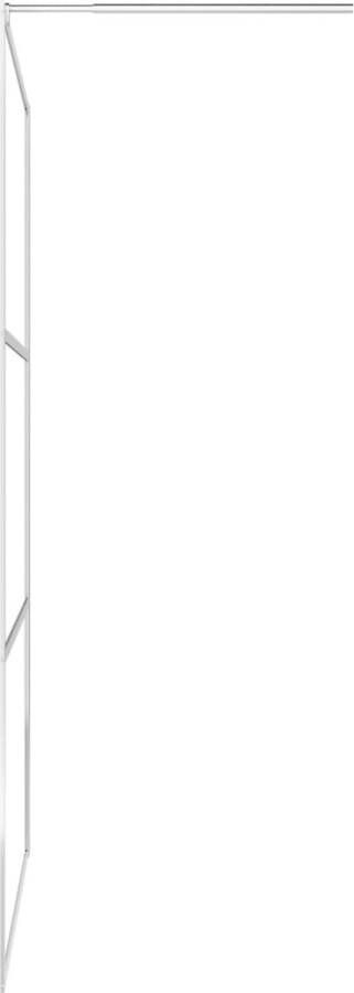 VidaXL Inloopdouchewand met schap 80x195 cm ESG-glas aluminium chroom