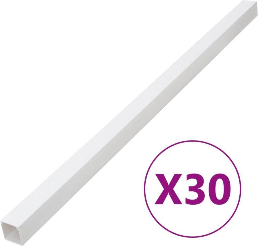 VidaXL Kabelgoot 60x40 mm 30 m PVC