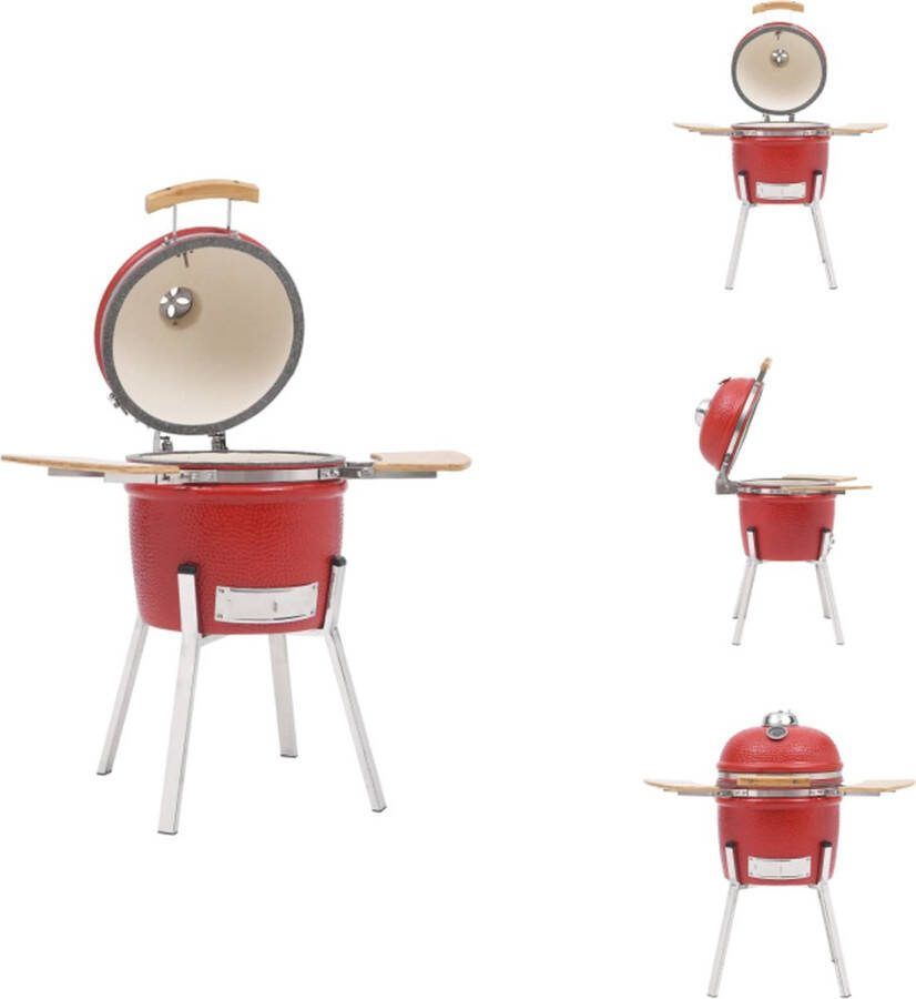 VidaXL Kamado Grill Keramisch 33 cm Inclusief thermometer Barbecue