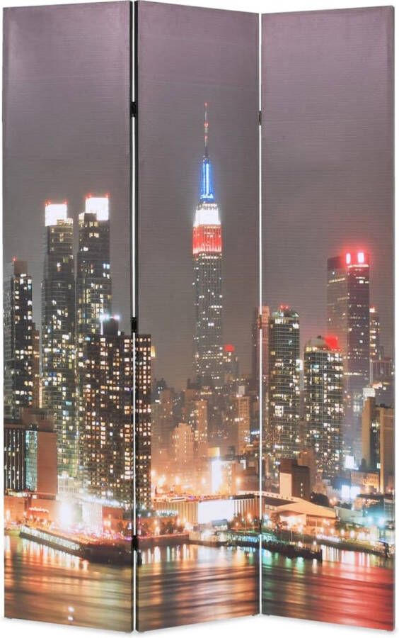 VidaXL Kamerverdeler inklapbaar New York bij nacht 120x170 cm