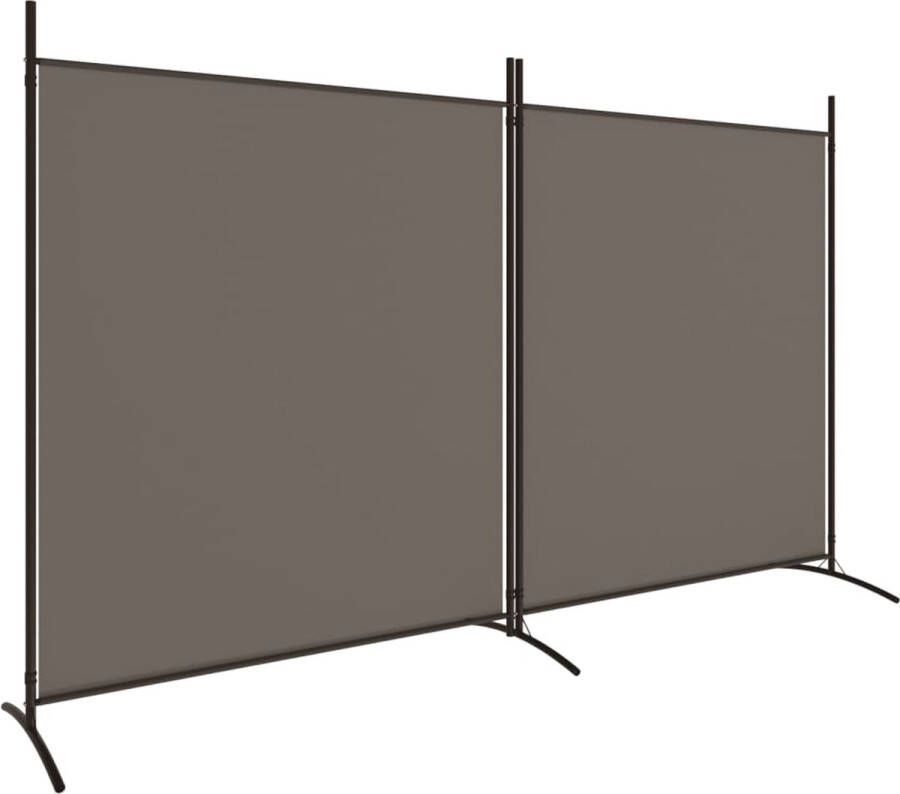 VidaXL -Kamerscherm-met-2-panelen-346x180-cm-stof-antracietkleurig
