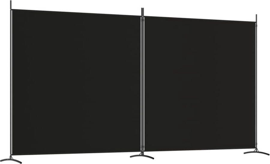 VidaXL -Kamerscherm-met-2-panelen-348x180-cm-stof-zwart