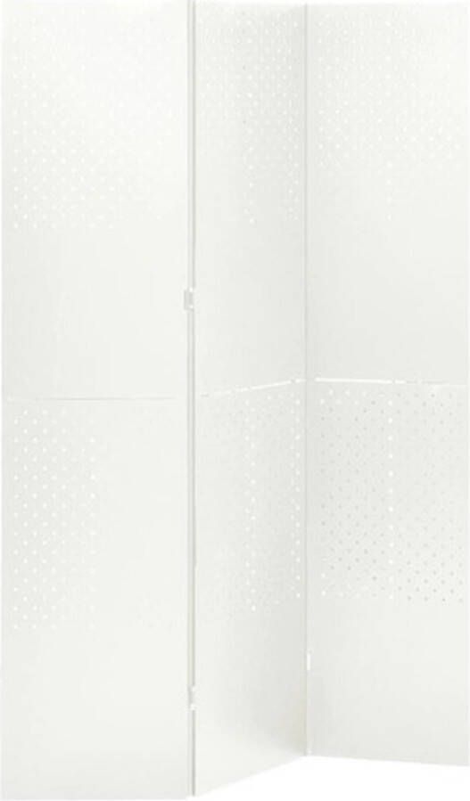 VidaXL -Kamerscherm-met-3-panelen-120x180-cm-staal-wit