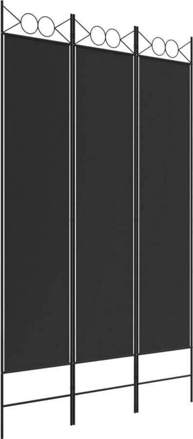 VidaXL -Kamerscherm-met-3-panelen-120x200-cm-stof-zwart