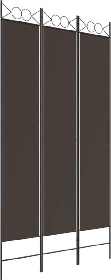 VidaXL -Kamerscherm-met-3-panelen-120x220-cm-stof-bruin