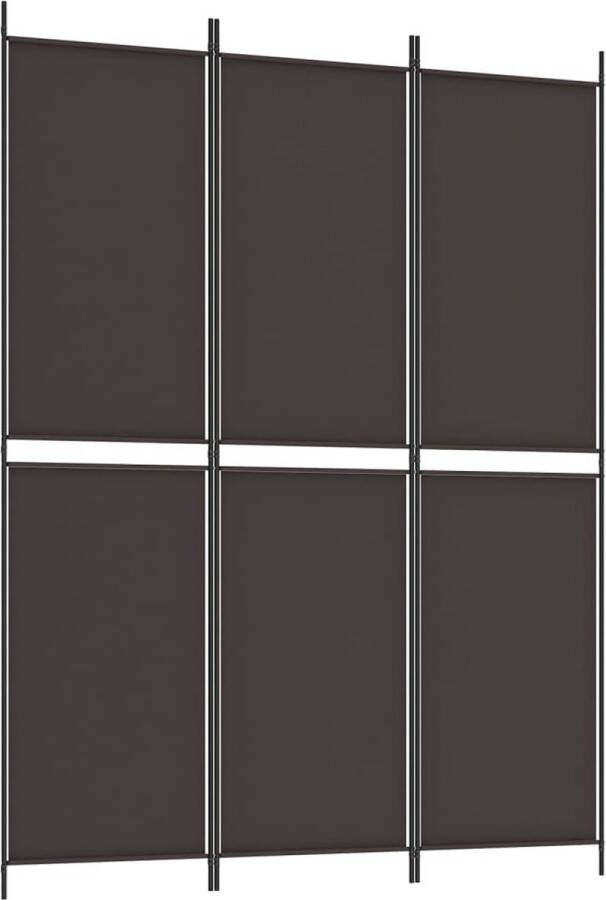 VidaXL -Kamerscherm-met-3-panelen-150x200-cm-stof-bruin
