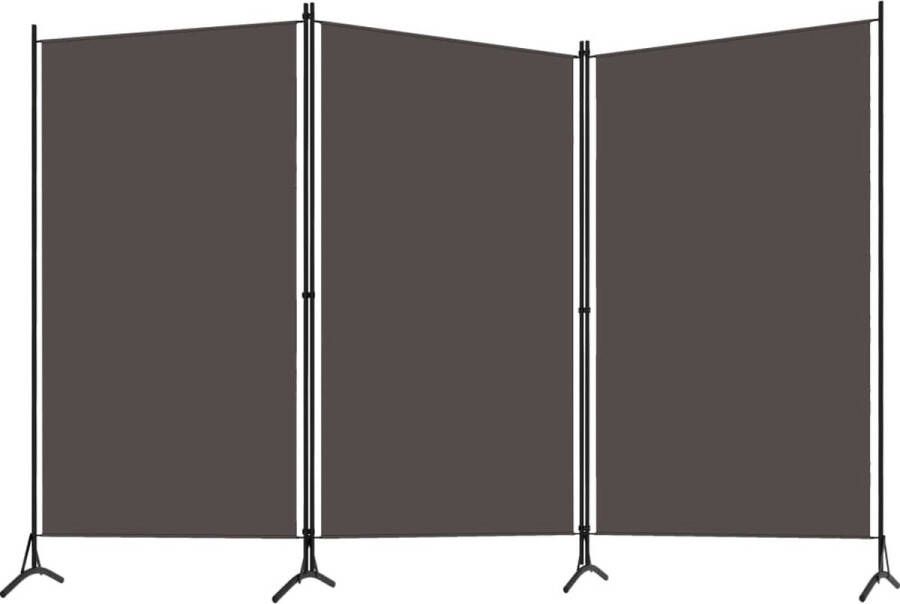 VidaXL Kamerscherm met 3 panelen 260x180 cm antraciet