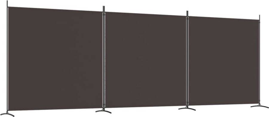 VidaXL -Kamerscherm-met-3-panelen-525x180-cm-stof-bruin