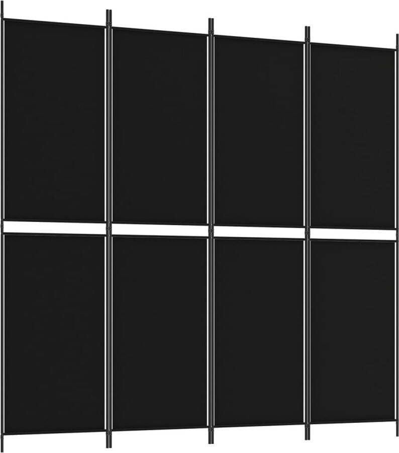 VidaXL -Kamerscherm-met-4-panelen-200x200-cm-stof-zwart