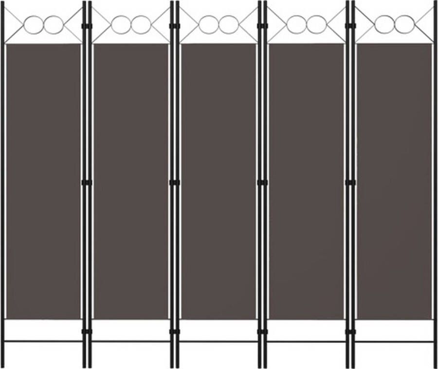 VidaXL -Kamerscherm-met-5-panelen-200x180-cm-antraciet