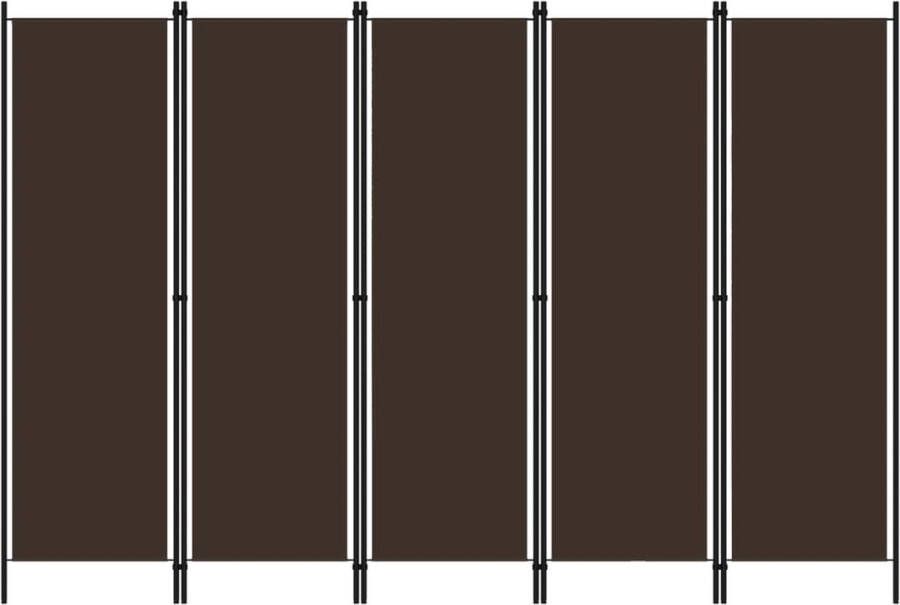 VidaXL -Kamerscherm-met-5-panelen-250x180-cm-bruin