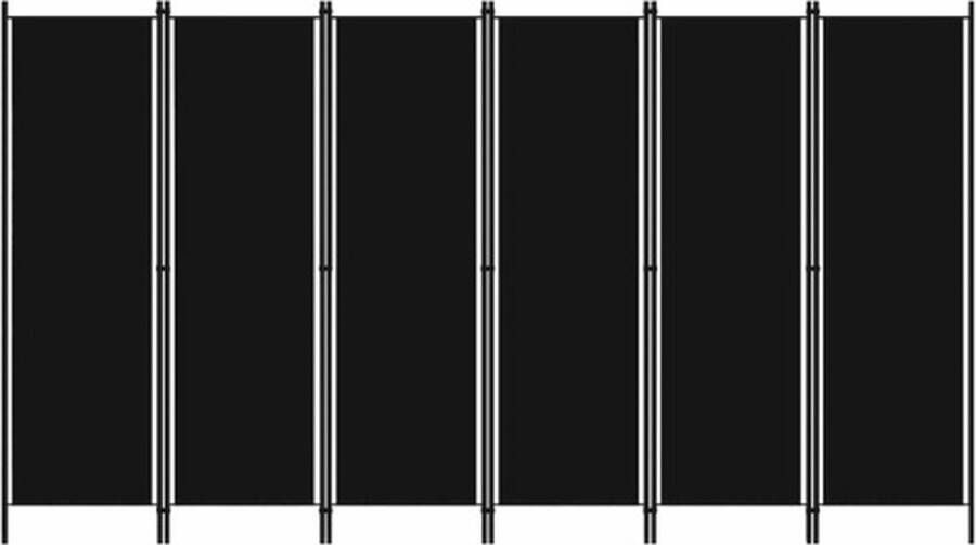 VidaXL -Kamerscherm-met-6-panelen-300x180-cm-zwart