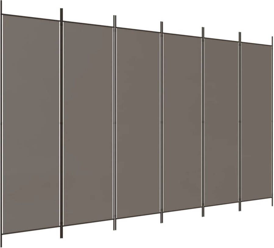 VidaXL -Kamerscherm-met-6-panelen-300x200-cm-stof-antracietkleurig