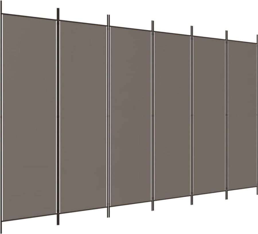 VidaXL -Kamerscherm-met-6-panelen-300x220-cm-stof-antracietkleurig