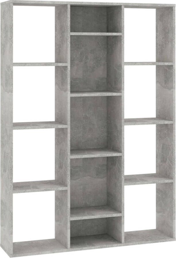 VidaXL -Kamerscherm boekenkast-100x24x140-cm-bewerkt-hout-betongrijs