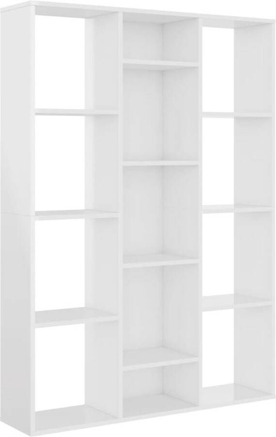 VidaXL -Kamerscherm boekenkast-100x24x140-cm-bewerkt-hout-hoogglans-wit