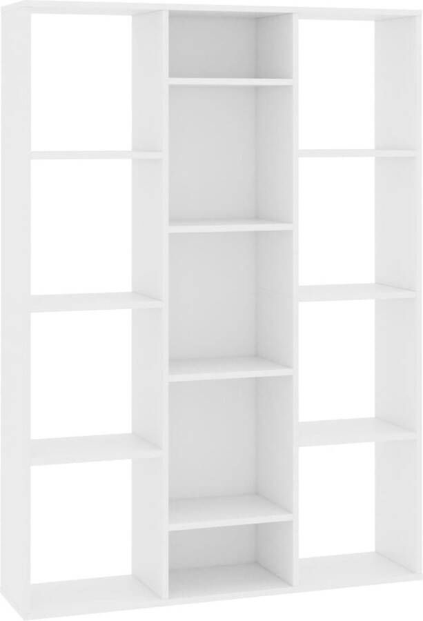 VidaXL -Kamerscherm boekenkast-100x24x140-cm-bewerkt-hout-wit