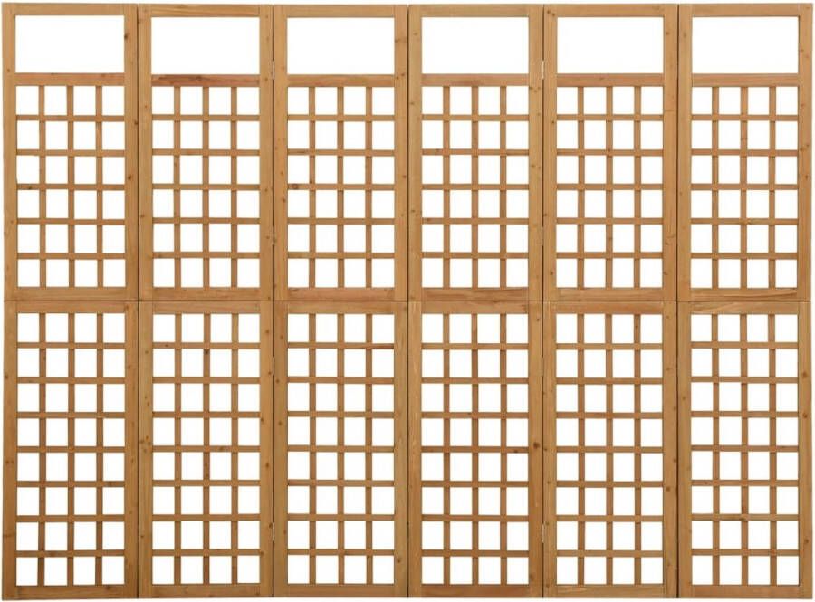 VidaXL -Kamerscherm trellis-met-6-panelen-242 5x180-cm-vurenhout