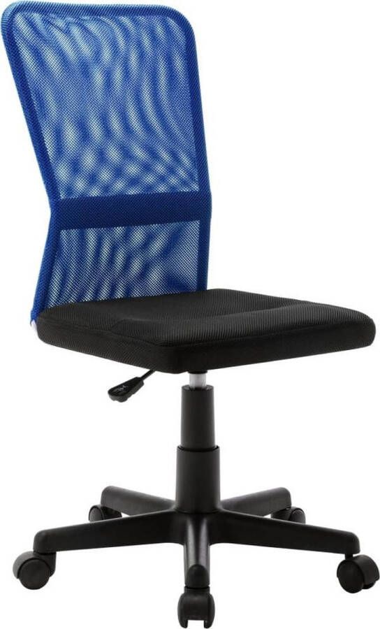 VidaXL -Kantoorstoel-44x52x100-cm-mesh-stof-zwart-en-blauw