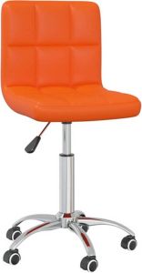 VidaXL Kantoorstoel draaibaar kunstleer oranje