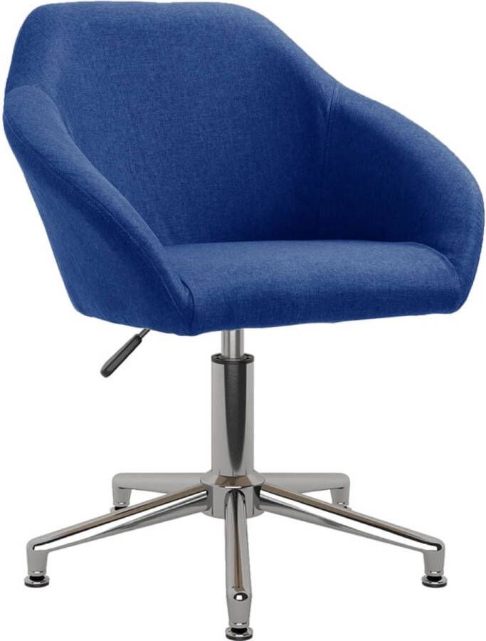 VidaXL -Kantoorstoel-draaibaar-stof-blauw