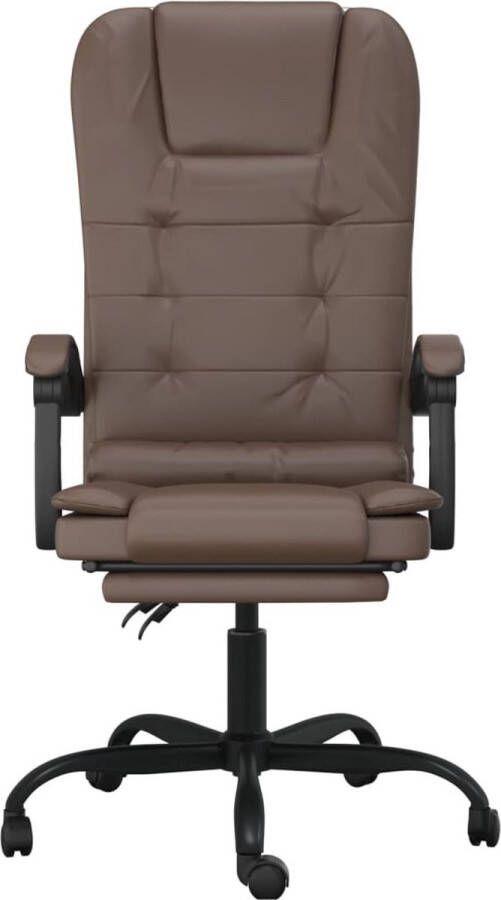 VidaXL -Kantoorstoel-massage-verstelbaar-kunstleer-bruin