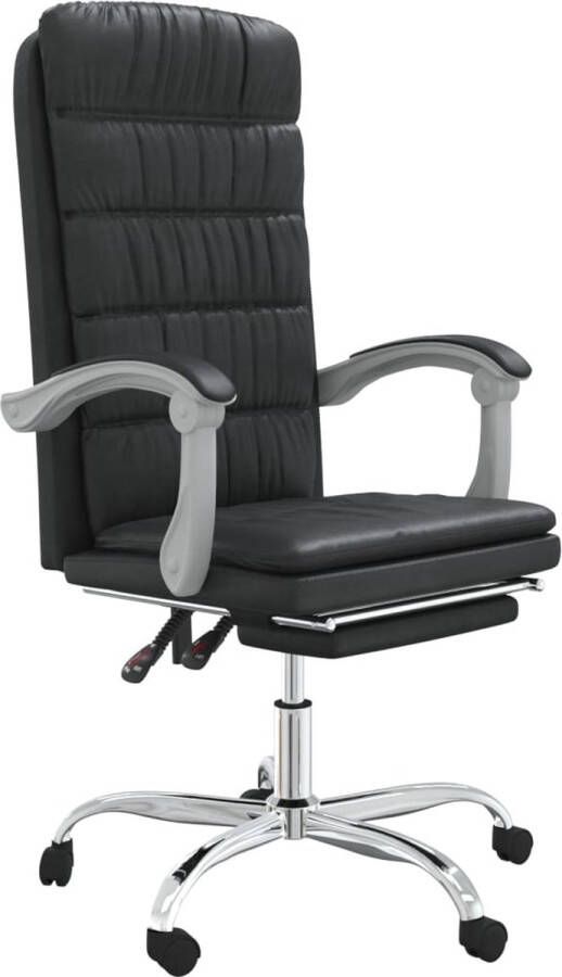 VidaXL -Kantoorstoel-verstelbaar-kunstleer-zwart