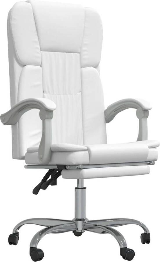 VidaXL -Kantoorstoel-verstelbaar-kuntsleer-wit