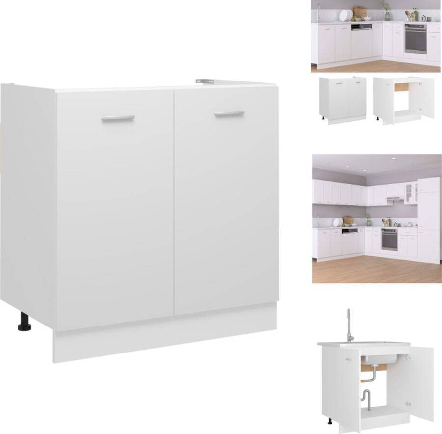 VidaXL Keuken Opbergkast 80 x 46 x 81.5 cm Duurzaam en functioneel Keukenkast