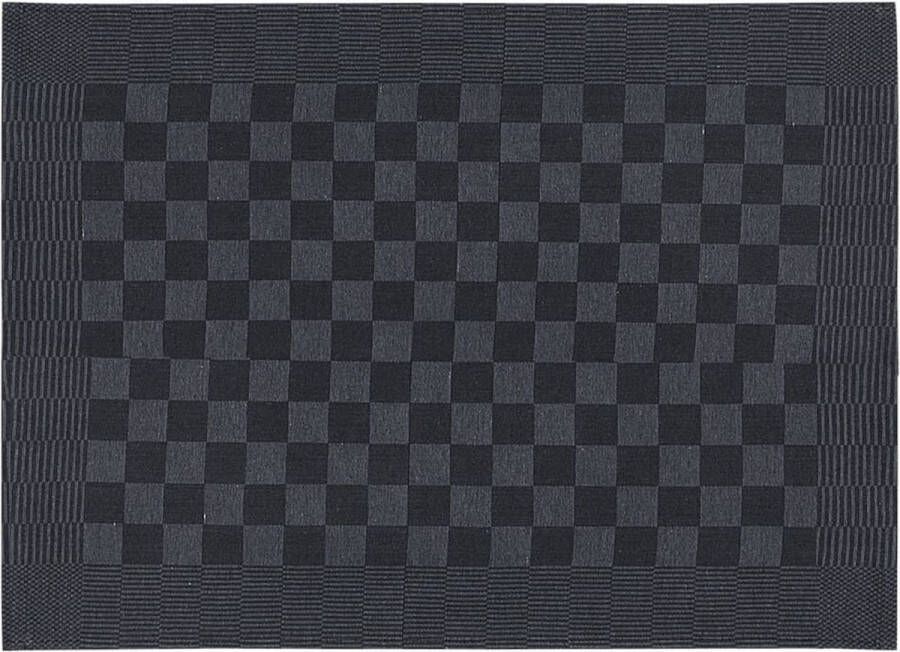 VidaXL Keukendoeken 10 stuks 50x70 cm katoen zwart en grijs