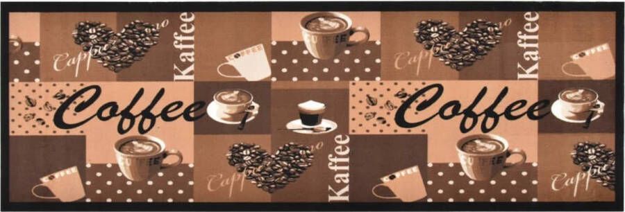 VidaXL -Keukenmat-wasbaar-Coffee-45x150-cm-bruin