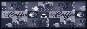 VidaXL Keukenmat wasbaar Coffee 60x180 cm blauw
