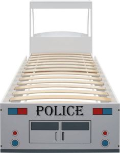 VidaXL Kinderbed politieauto met bureau 90x200 cm