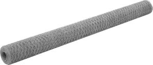 VidaXL Kippengaas 25x1 5 m gegalvaniseerd staal zilverkleurig