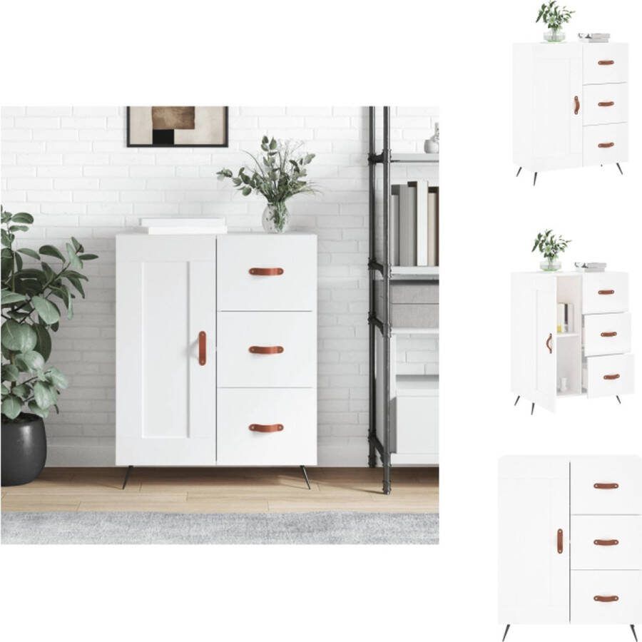 VidaXL Klassiek Dressoir 69.5 x 34 x 90 cm Duurzaam bewerkt hout en metaal Keukenkast