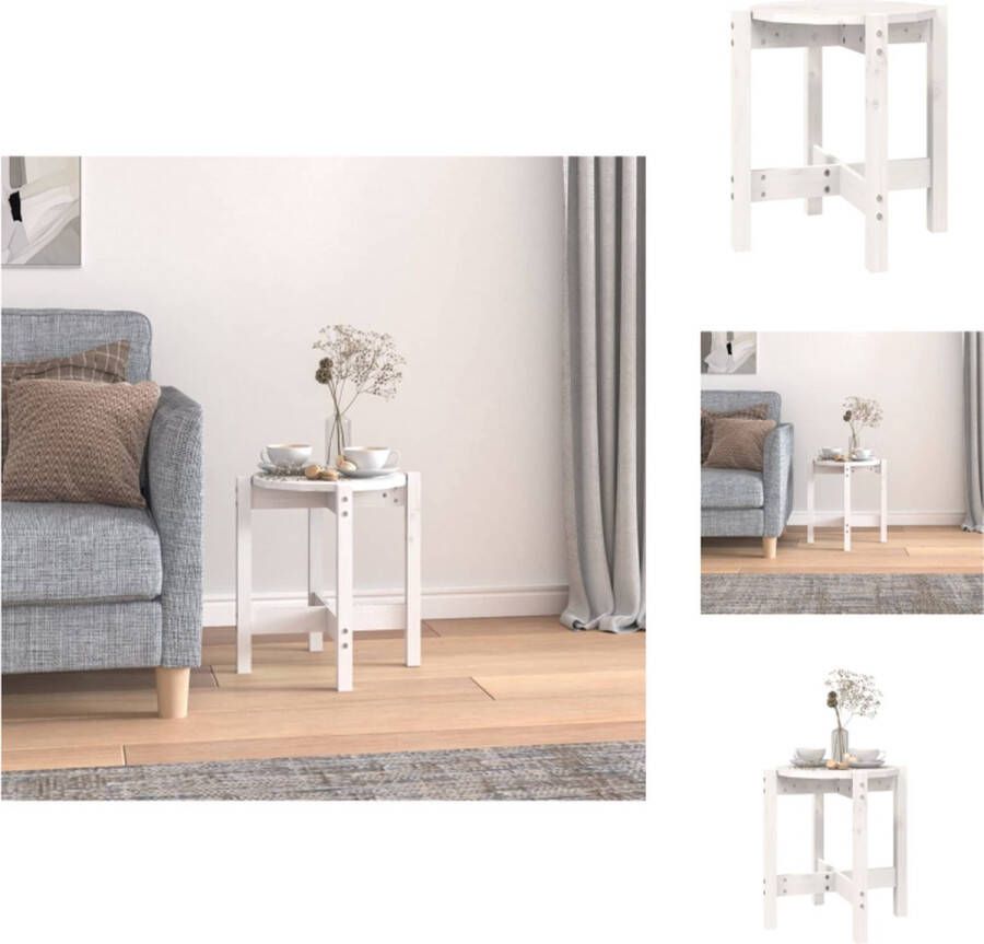 VidaXL Klassieke houten salontafel 42.5 x 45 cm Massief grenenhout Tafel