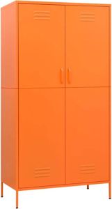 VidaXL Kledingkast 90x50x180 cm staal oranje