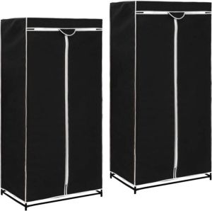 VidaXL Kledingkasten 2 St 75x50x160 Cm Zwart